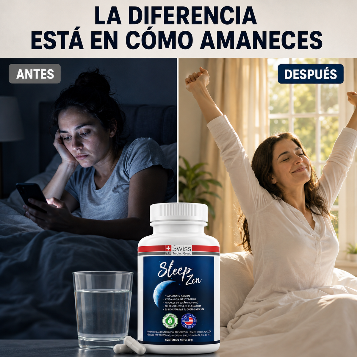 Noches tranquilas, sueño profundo y mañanas con energía